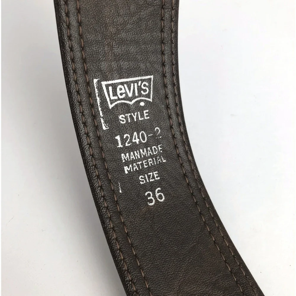 VTG LEVI'S Rare Orange Tab Embroidered Southwest Boho Belt Sz 36 Style 1240-2